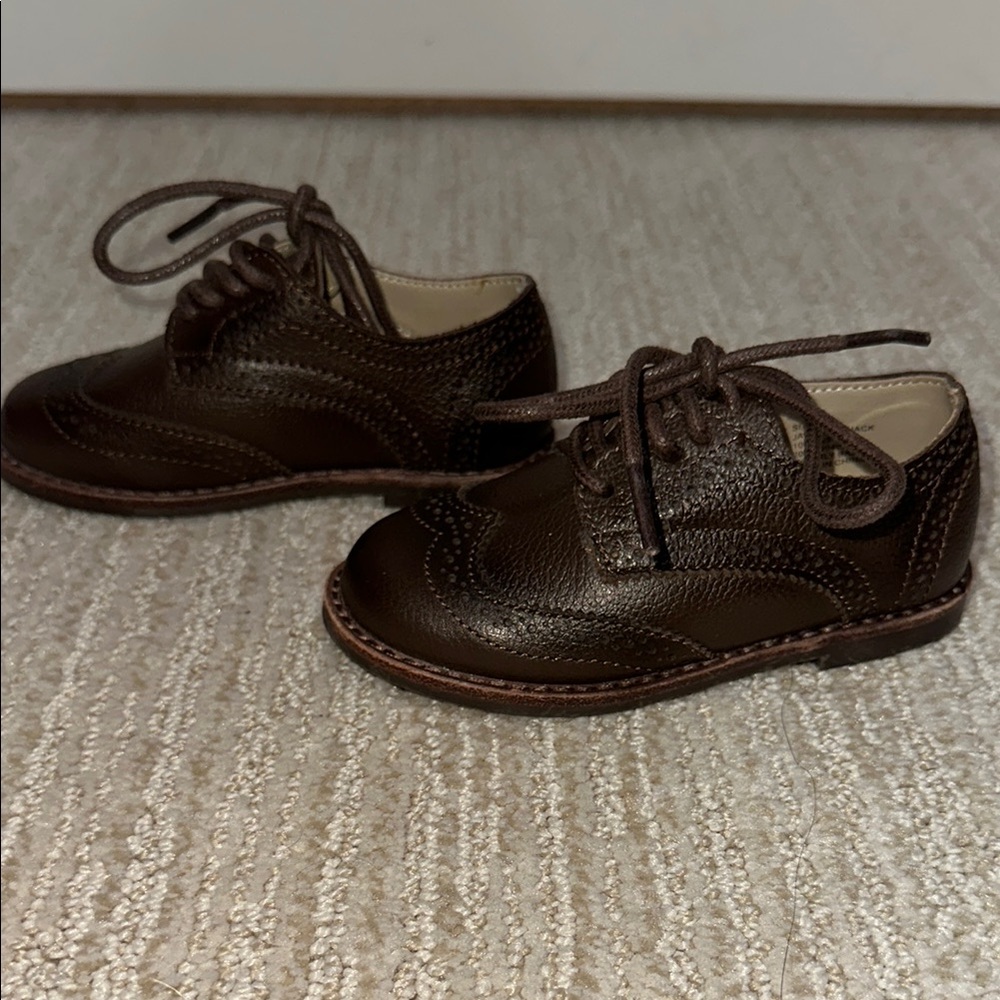 Janie and Jack Brown Kids Dress Shoes - Picture 3 of 6
